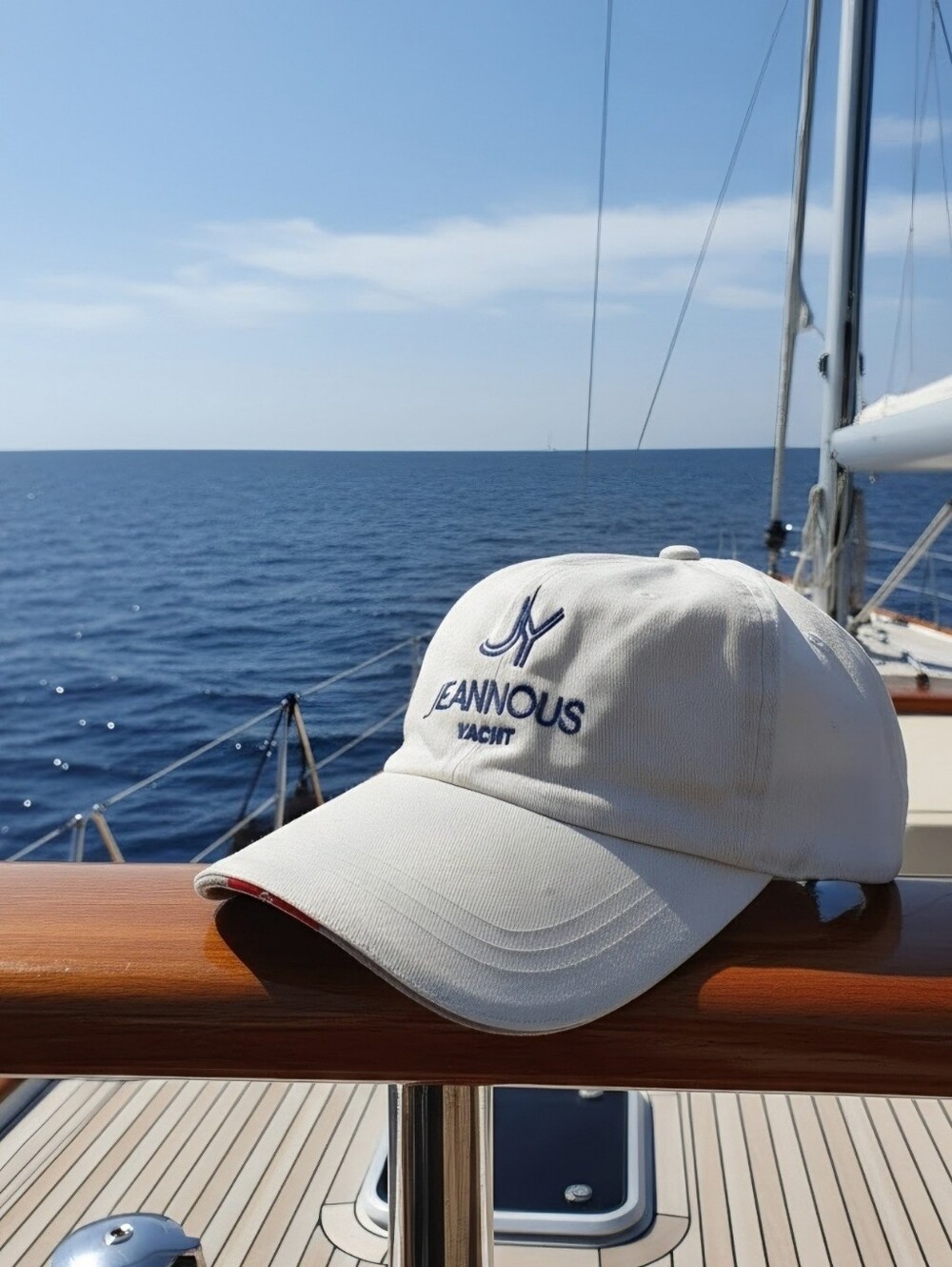 Jeannous Yacht Tan Embroidered Gill Marine Baseball Cap Jeanneau Yacht